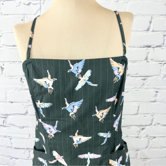Free People Sunshine Of Your Love Midi Dress Bird Gray Women’s 8 Summer Tropical - Picture 7 of 15